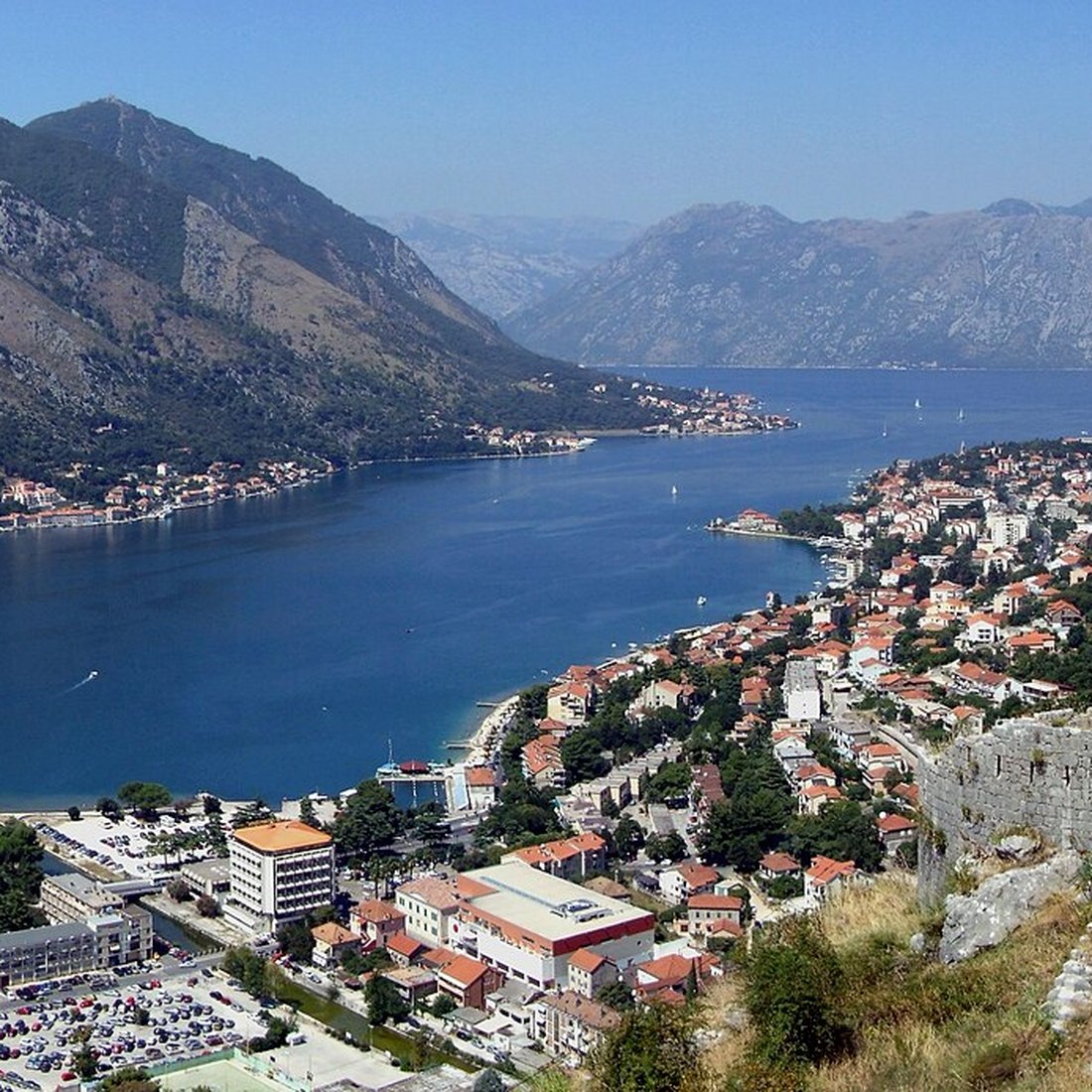 Kotor and the Bay, seen from the old city walls